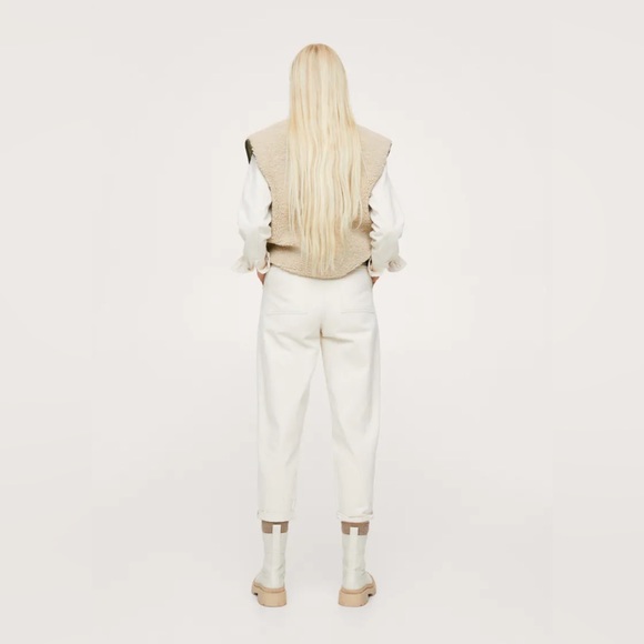 Mango faux shearling mixed vest gilet - Picture 3 of 3